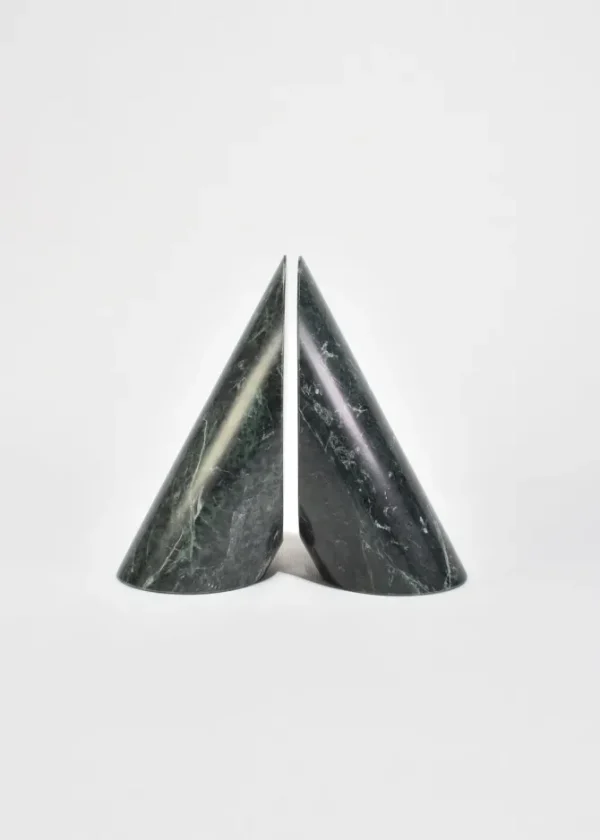 Green Slanted Stone Bookends