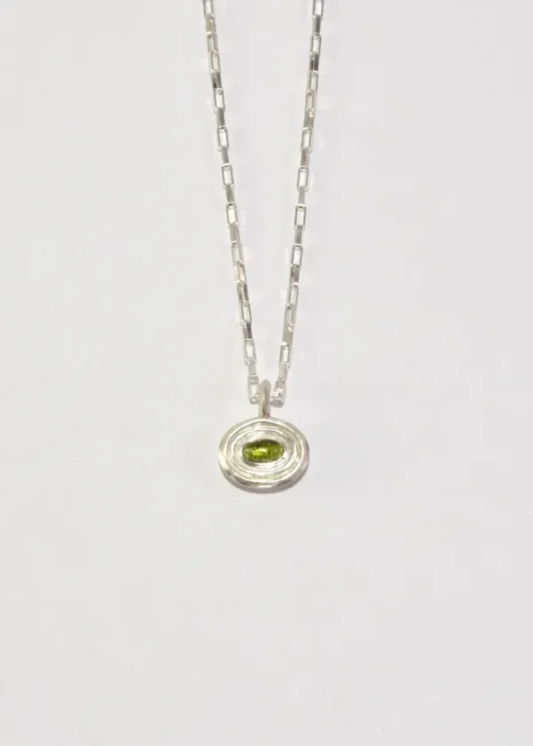 Green Tourmaline Wavelet Necklace