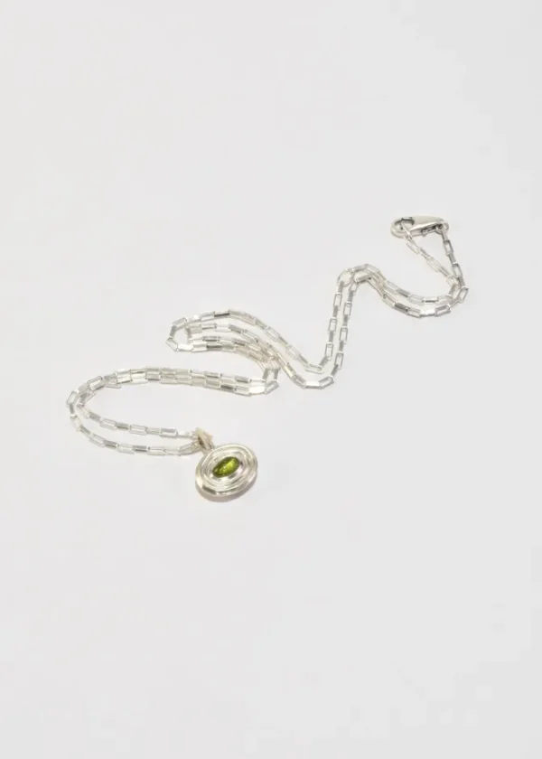 Green Tourmaline Wavelet Necklace