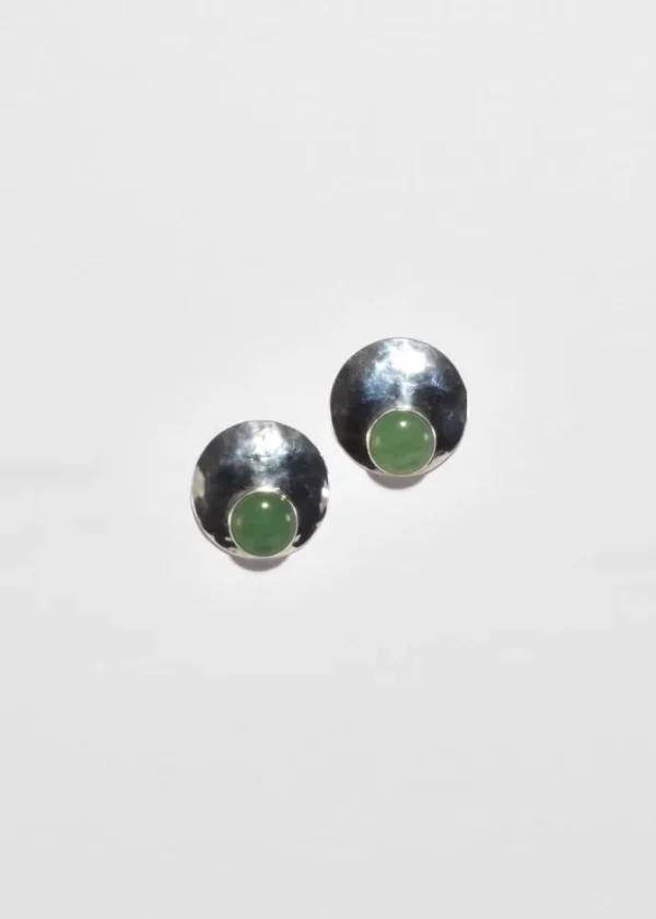 Hammered Aventurine Earrings