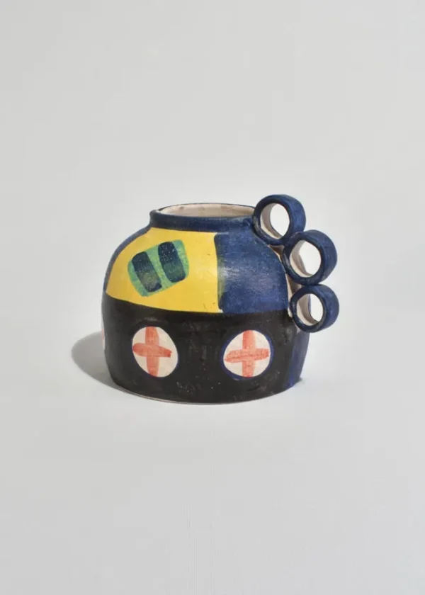 Hand-Painted Ceramic Vessel