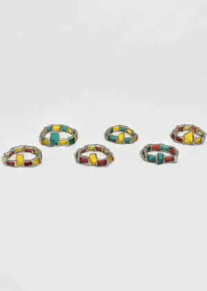 Handmade Glass Napkin Rings