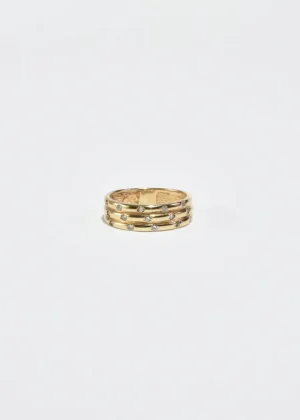 Layered Gold Diamond Ring