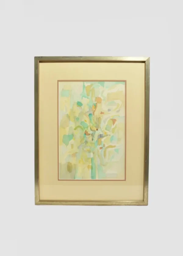 Layered Watercolor Composition, Framed