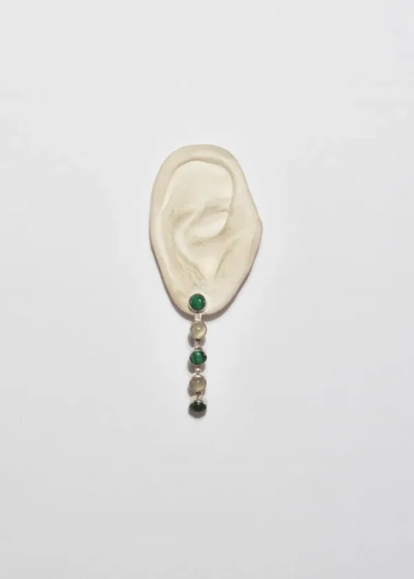 Malachite Moonstone Earrings