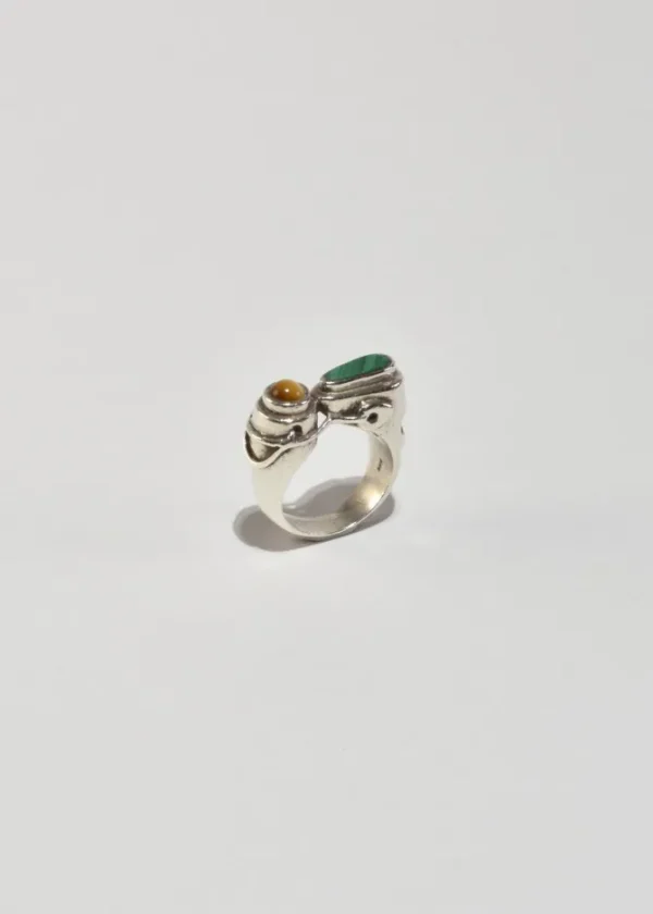 Malachite Tiger's Eye Ring