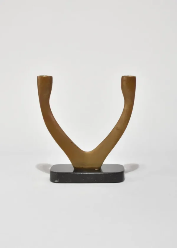 Modernist Bronze Candelabrum