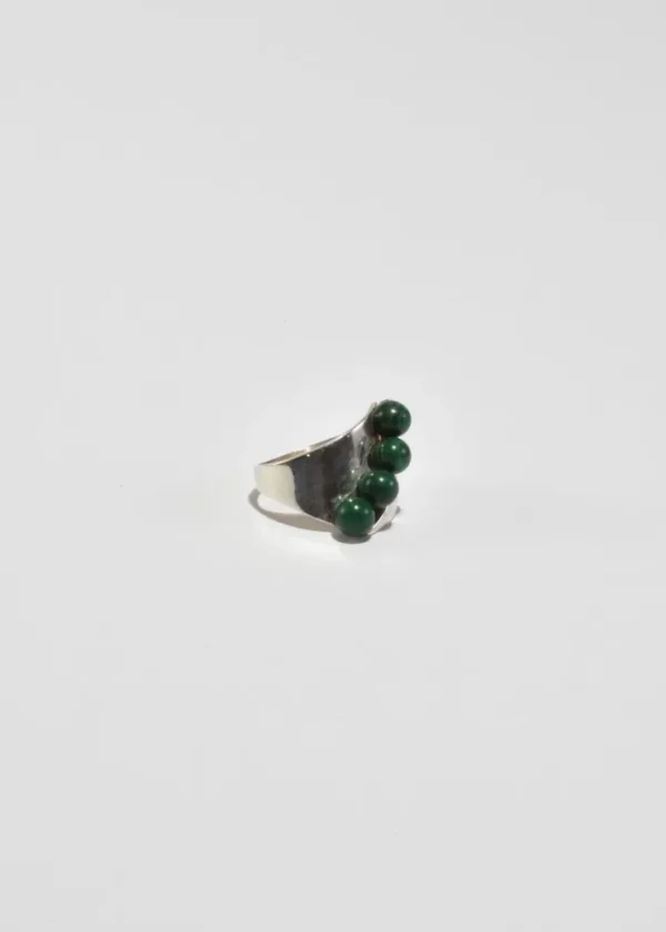 Modernist Malachite Ring