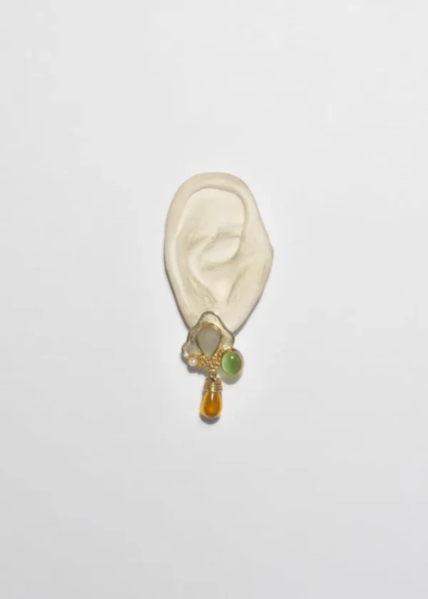 Modernist Multi Stone Earrings