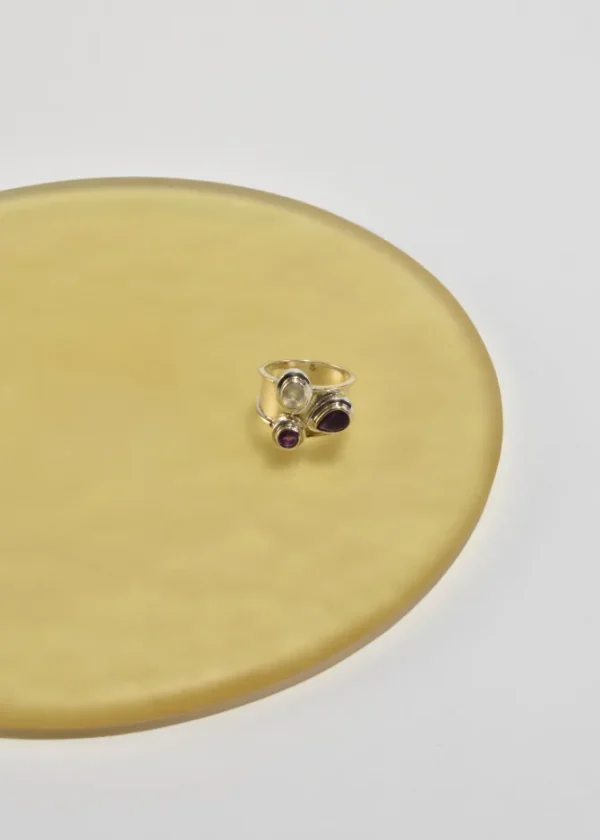 Moonstone Amethyst Ring