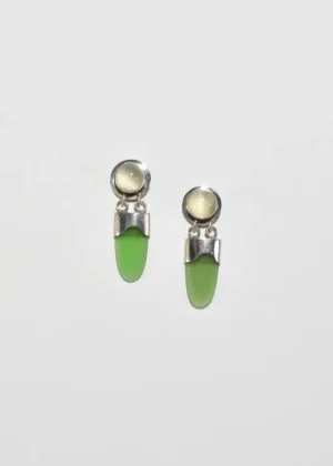 Moonstone Glass Earrings