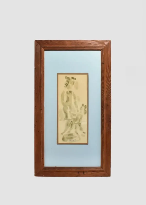 Mother and Child Lithograph, Framed