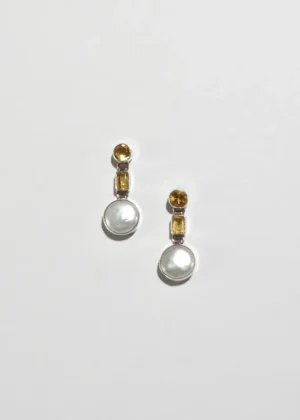Pearl Citrine Earrings