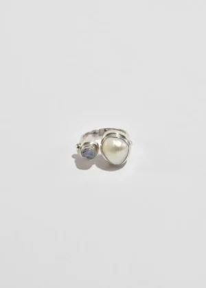 Pearl Moonstone Ring