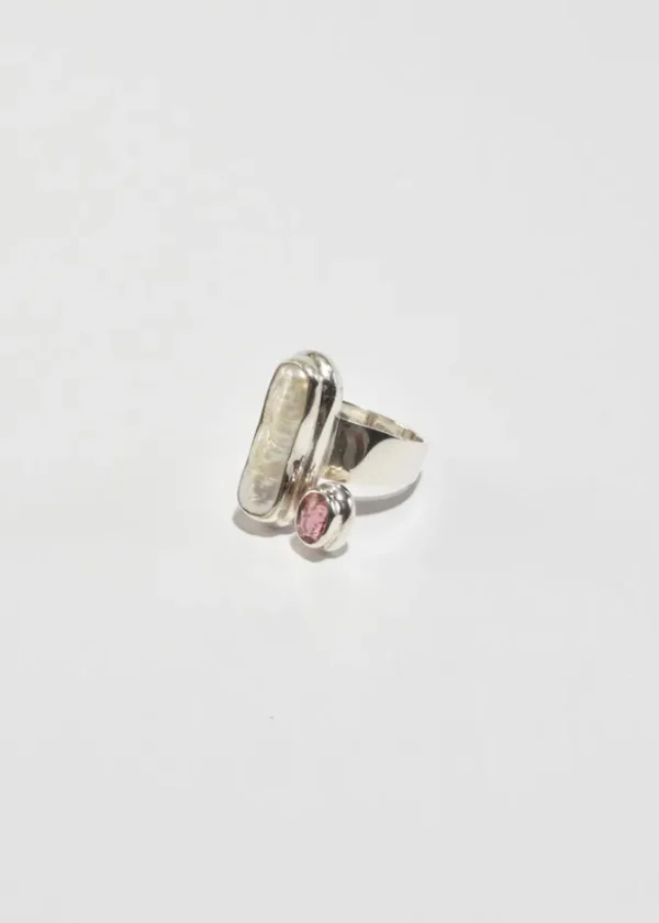 Pearl Tourmaline Ring
