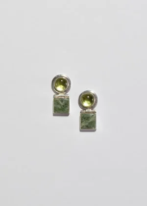 Peridot and Serpentine Earrings