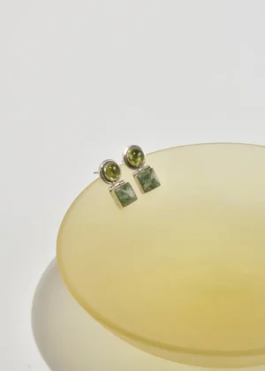 Peridot and Serpentine Earrings