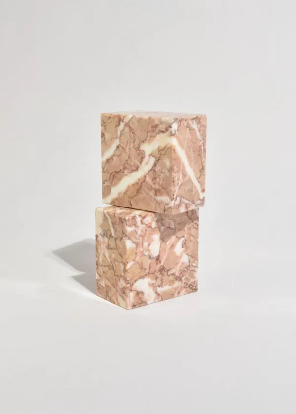 Pink Marble Bookends