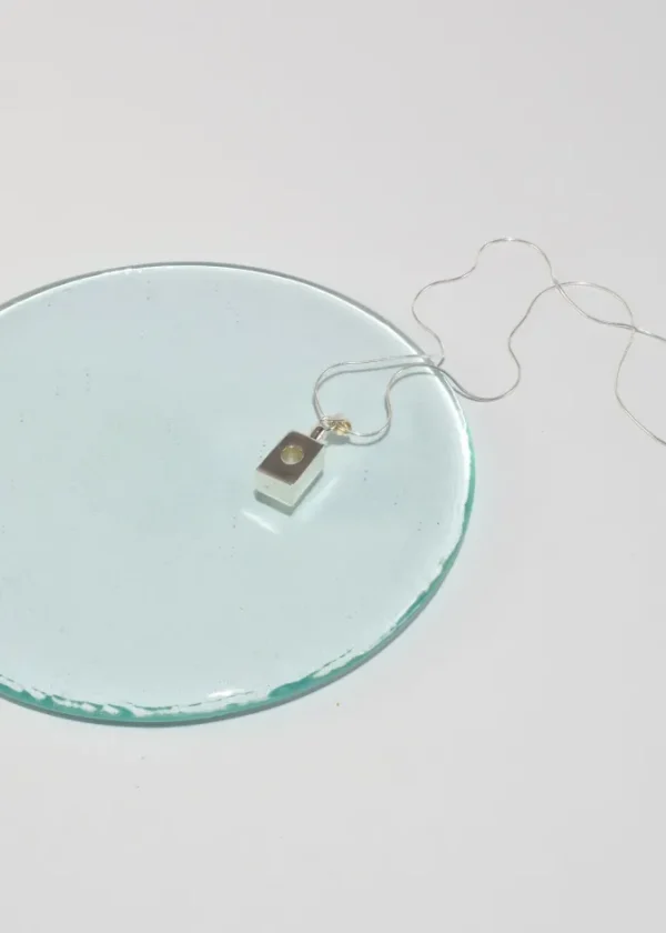 Rectangle Perfume Bottle Pendant Necklace