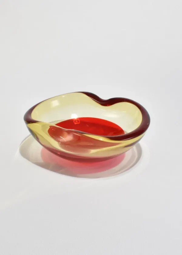 Red Italian Glass Bowl