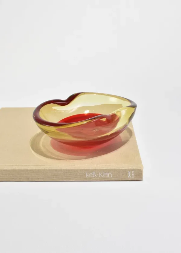 Red Italian Glass Bowl