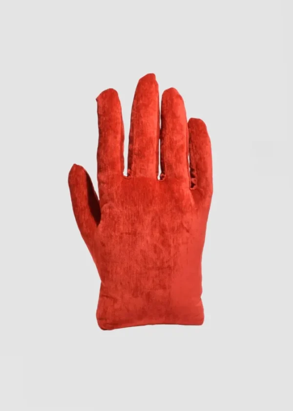Right Hand Pillow in Red Chenille