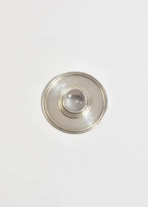 Round Crystal Brooch