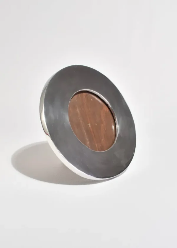 Round Pewter Picture Frame