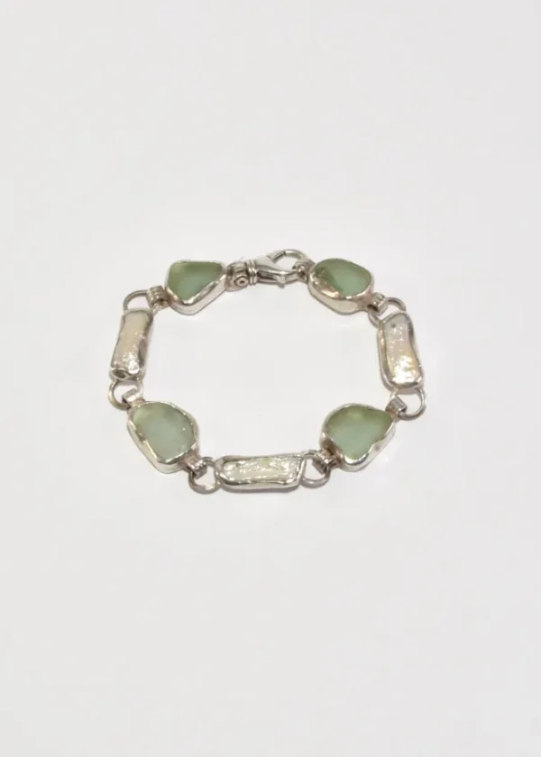 Sea Glass Pearl Bracelet