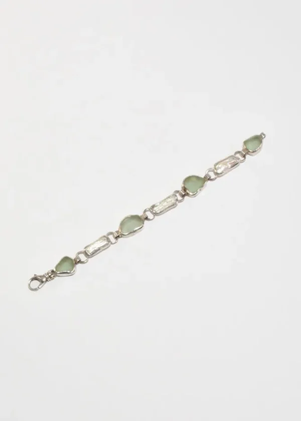Sea Glass Pearl Bracelet