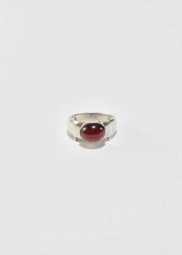 Silver Garnet Ring