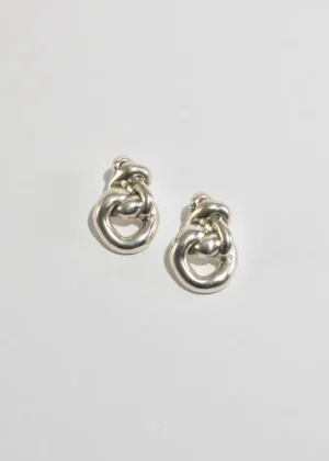 Silver Knot Earrings