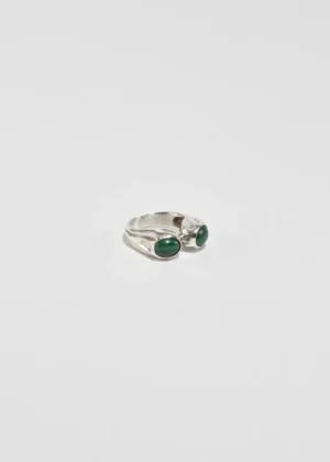 Silver Malachite Ring