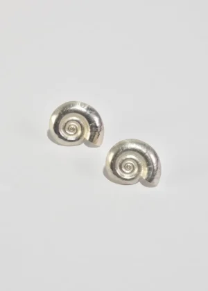 Silver Nautilus Earrings