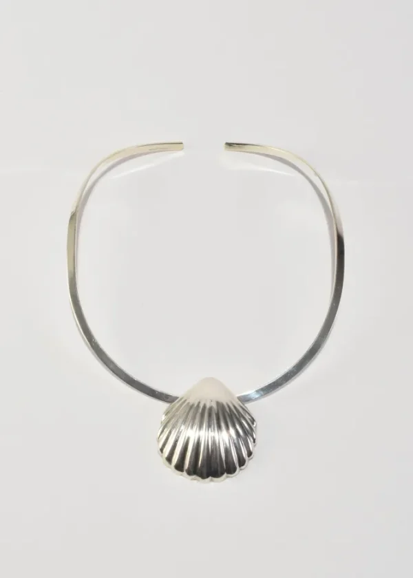 Silver Shell Collar Necklace