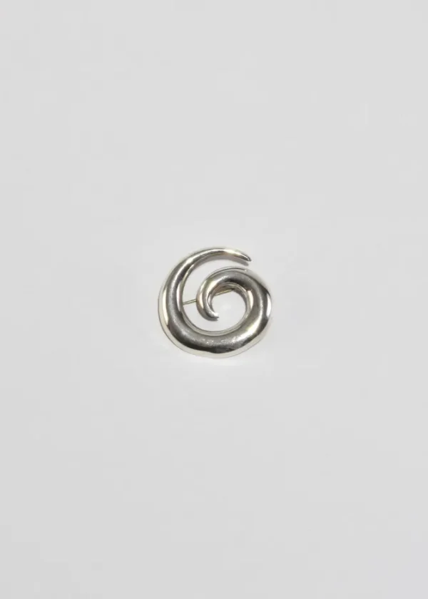 Silver Spiral Brooch