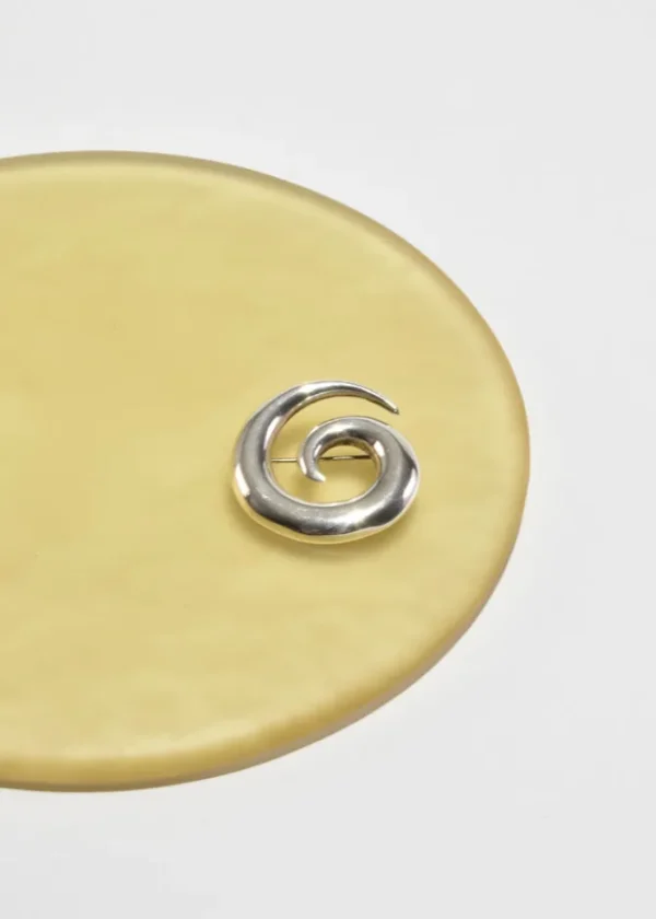 Silver Spiral Brooch