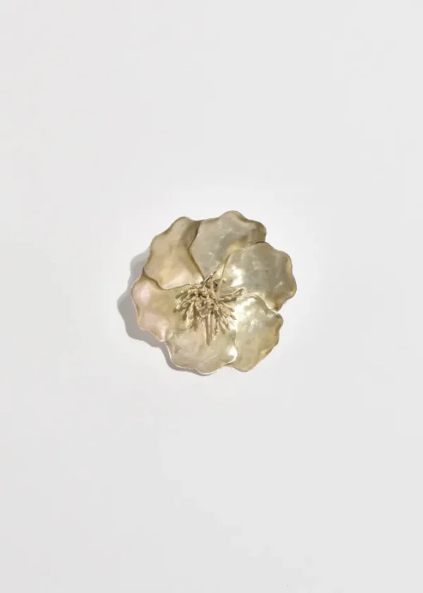 Sterling Poppy Brooch