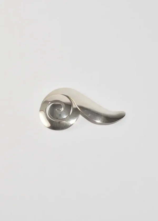Sterling Spiral Brooch