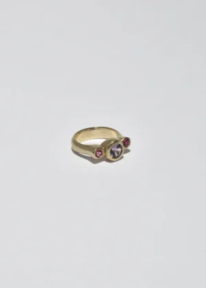 Tourmaline Amethyst Gold Ring