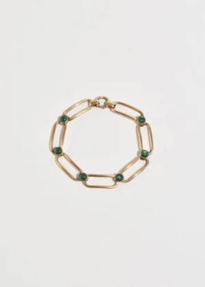 Tourmaline Gold Link Bracelet