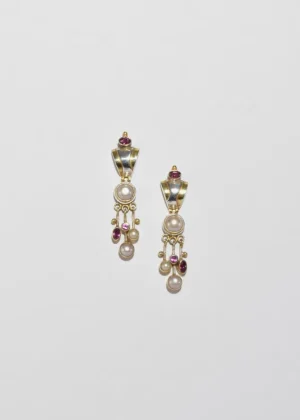 Tourmaline Pearl Earrings