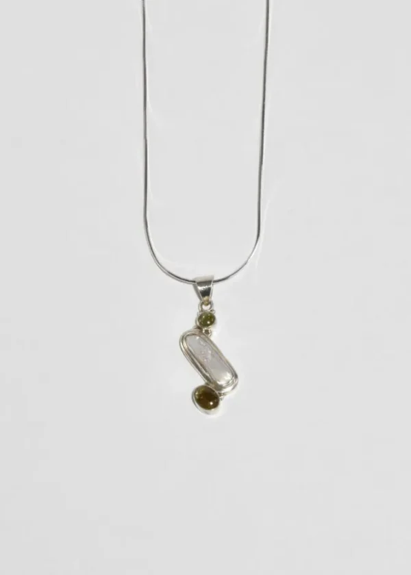 Tourmaline Pearl Pendant Necklace