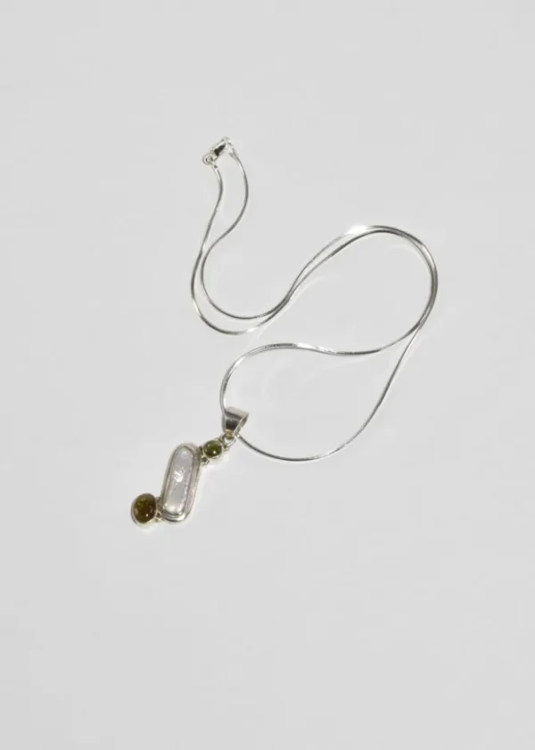 Tourmaline Pearl Pendant Necklace
