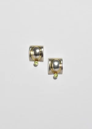 Two-Tone Peridot Earrings