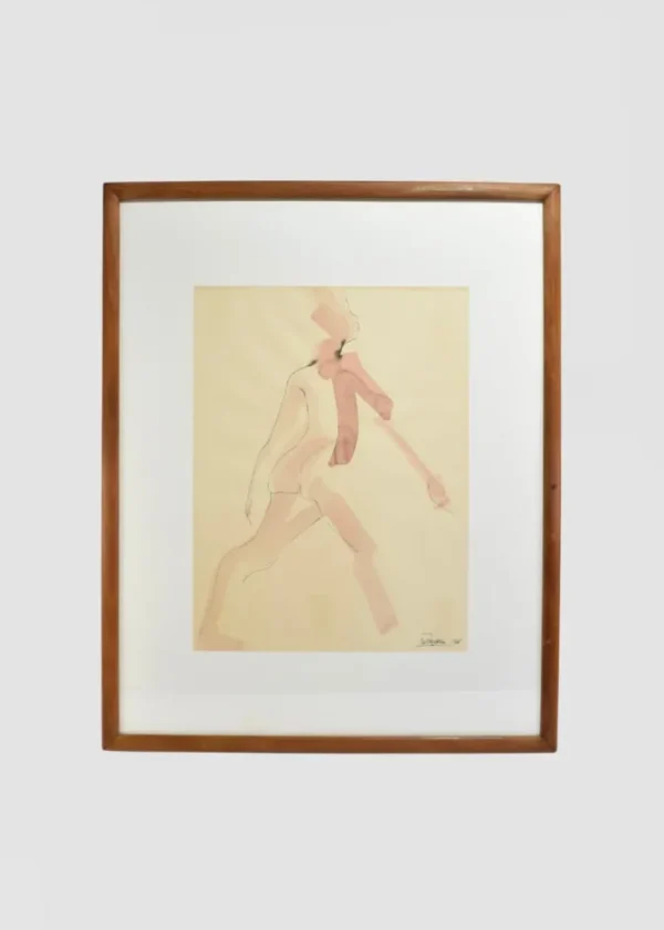Watercolor Figure, Framed