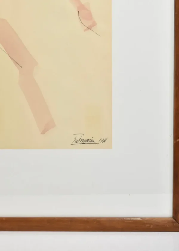 Watercolor Figure, Framed