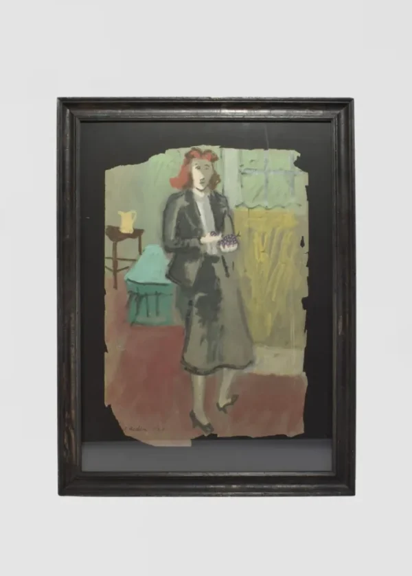 Woman with Grapes, Framed